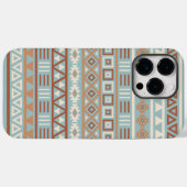Coques Case-Mate iPhone Aztec Influence Motif Crème Bleue Terracottas (Verso (horizontal))