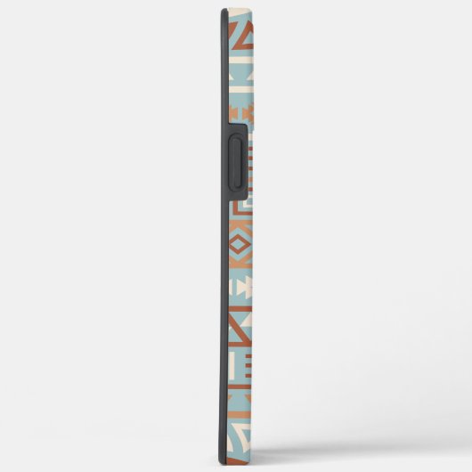 Coques Case-Mate iPhone Aztec Influence Motif Crème Bleue Terracottas (Verso / Droite)