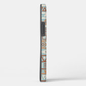 Coques Case-Mate iPhone Aztec Influence Motif Crème Bleue Terracottas (Verso / Droite)