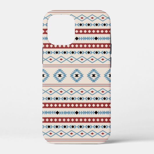 Coques Case-Mate iPhone Aztec Mixte Motif Motif Rouge bleu noir crème (Verso)