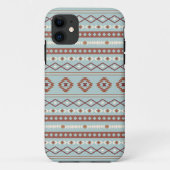 Coques Case-Mate iPhone Aztec Mixte Motif Motif Rusts Crème Bleu (Dos)