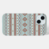 Coques Case-Mate iPhone Aztec Mixte Motif Motif Rusts Crème Bleu (Verso (horizontal))