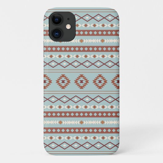 Coques Case-Mate iPhone Aztec Mixte Motif Motif Rusts Crème Bleu (Dos)