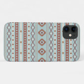 Coques Case-Mate iPhone Aztec Mixte Motif Motif Rusts Crème Bleu (Dos (Horizontal))