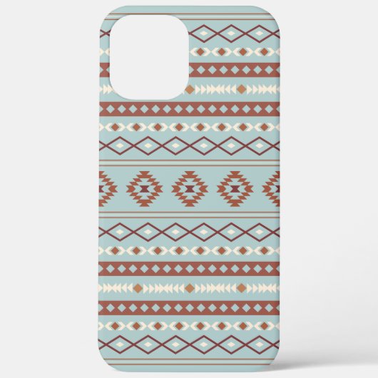 Coques Case-Mate iPhone Aztec Mixte Motif Motif Rusts Crème Bleu (Verso)