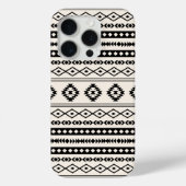 Coques Case-Mate iPhone Aztec noir sur crème Motifs mélangés Motif (Verso)