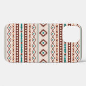 Coques Case-Mate iPhone Aztec Rusts Crème Turquoise Motifs mélangés Motif (Verso (horizontal))