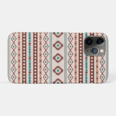 Coques Case-Mate iPhone Aztec Rusts Crème Turquoise Motifs mélangés Motif (Dos (Horizontal))