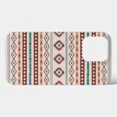 Coques Case-Mate iPhone Aztec Rusts Crème Turquoise Motifs mélangés Motif (Verso (horizontal))