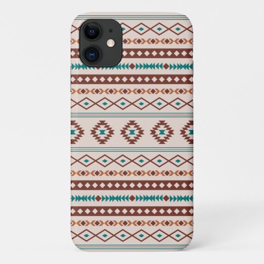 Coques Case-Mate iPhone Aztec Rusts Crème Turquoise Motifs mélangés Motif (Dos)