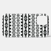 Coques Case-Mate iPhone Aztec Stylisé Big Motif II noir sur blanc (Verso (horizontal))