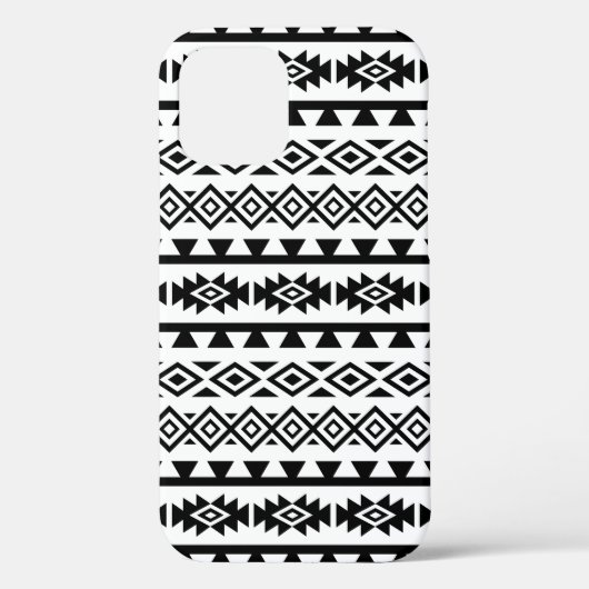 Coques Case-Mate iPhone Aztec Stylisé Big Motif II noir sur blanc (Verso)