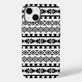 Coques Case-Mate iPhone Aztec Stylisé Big Motif II noir sur blanc (Verso)