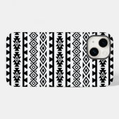 Coques Case-Mate iPhone Aztec Stylisé Big Motif II noir sur blanc (Verso (horizontal))