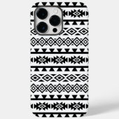 Coques Case-Mate iPhone Aztec Stylisé Big Motif II noir sur blanc (Verso)