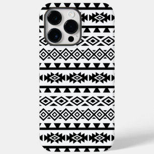 Coque Pour Pour iPhone 14 Pro Max Aztec Stylisé Big Motif II noir sur blanc
