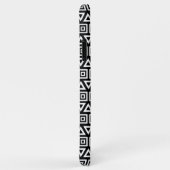 Coques Case-Mate iPhone Aztec Triangles+Motif Carré blanc sur noir (Dos/Droite)