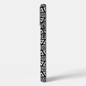 Coques Case-Mate iPhone Aztec Triangles+Motif Carré blanc sur noir (Verso / Gauche)