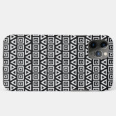 Coques Case-Mate iPhone Aztec Triangles+Motif Carré blanc sur noir (Dos (Horizontal))