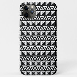 Case-Mate iPhone Case Aztec Triangles+Motif Carré blanc sur noir