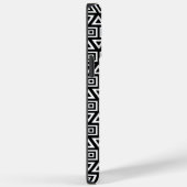 Coques Case-Mate iPhone Aztec Triangles+Motif Carré blanc sur noir (Verso / Droite)