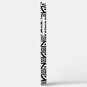 Coques Case-Mate iPhone Aztec Triangles+Motif Carré blanc sur noir (Verso / Gauche)