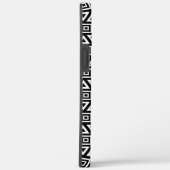 Coques Case-Mate iPhone Aztec Triangles+Motif Carré blanc sur noir (Verso / Droite)