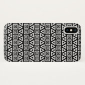 Coques Case-Mate iPhone Aztec Triangles+Motif Carré blanc sur noir (Dos (Horizontal))