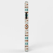 Coques Case-Mate iPhone Aztec Turquoise Crème noire en terre cuite Motif m (Dos/Droite)