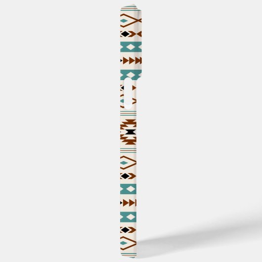Coques Case-Mate iPhone Aztec Turquoise Terracotta Crème Noire Mixte Motif (Verso / Droite)