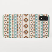 Coques Case-Mate iPhone Aztec Turquoise Terracotta Crème Noire Mixte Motif (Dos (Horizontal))
