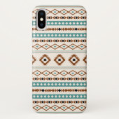 Coques Case-Mate iPhone Aztec Turquoise Terracotta Crème Noire Mixte Motif (Dos)