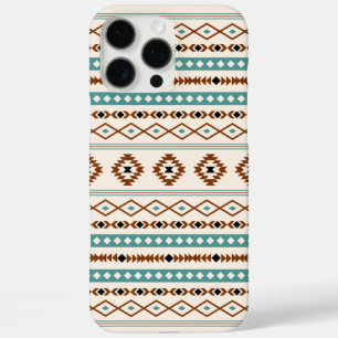 Coques iPhone 16 Pro Max Aztec Turquoise Terracotta Crème Noire Mixte Motif