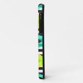 Coques Case-Mate iPhone Aztèque jaune de bruit de zigzag (Dos/Gauche)
