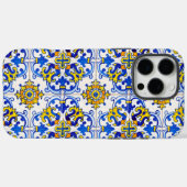 Coques Case-Mate iPhone Azulejo Motif sans couture (Verso (horizontal))