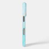 Coques Case-Mate iPhone Azure Bloom - Lotus Art Turquoise et blanc (Verso / Droite)