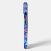 Coques Case-Mate iPhone Azure Blue Crumpled Texture (Verso / Gauche)