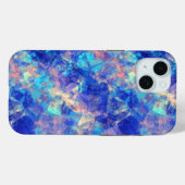 Coques Case-Mate iPhone Azure Blue Crumpled Texture (Verso (horizontal))