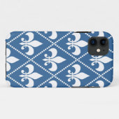 Coques Case-Mate iPhone Azure Fleur de Lis (Dos (Horizontal))
