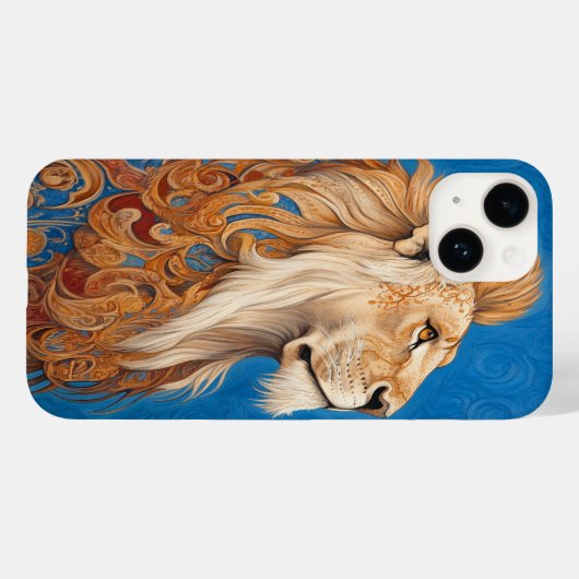 Coques Case-Mate iPhone 🦁 🔵 Azure King (Verso (horizontal))