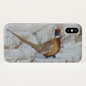 Coques Case-Mate iPhone B22 Pheasant à cou circulaire en neige (Dos (Horizontal))