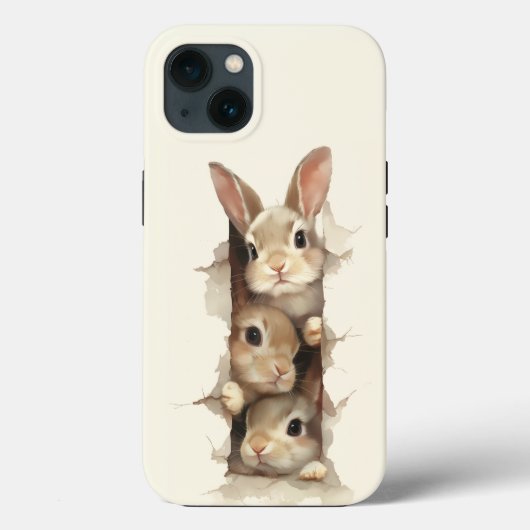 Coques Case-Mate iPhone B3 Three Bunnies 3D Illusion (Verso)