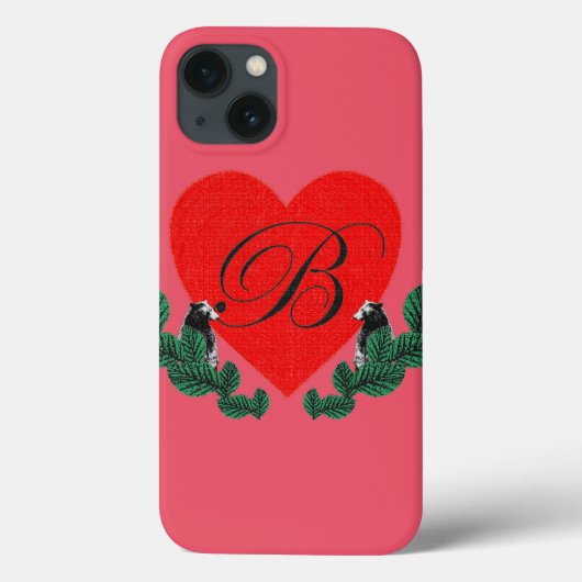 Coques Case-Mate iPhone B dans un coeur (Verso)
