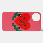 Coques Case-Mate iPhone B dans un coeur (Verso (horizontal))