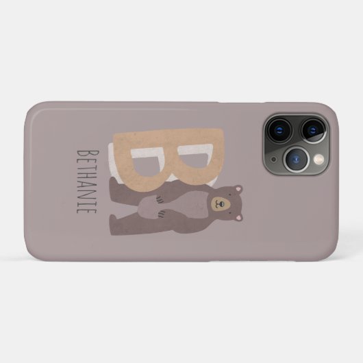 Coques Case-Mate iPhone B pour l'ours (Dos (Horizontal))