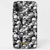 Coques Case-Mate iPhone B/W Crâne Optique Motif Gothique Illusion Cube (Dos)