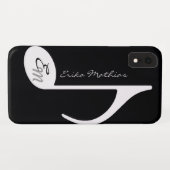 Coques Case-Mate iPhone b/w note musicale personnalisable (Dos (Horizontal))