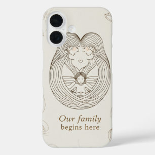Coques iPhone 16 Baby shower pour deux mamans