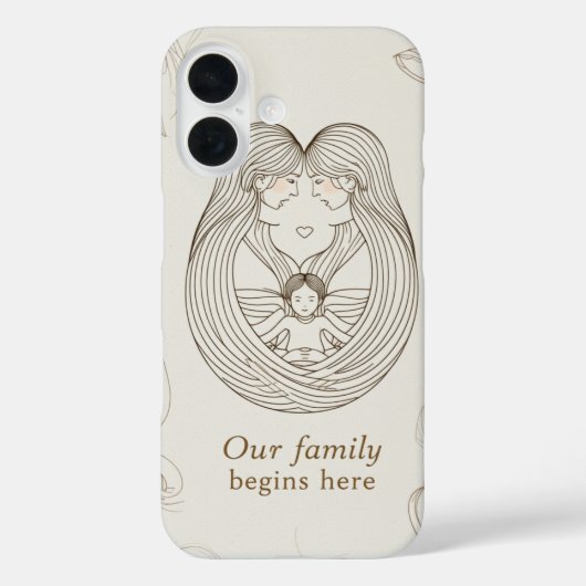 Coques Case-Mate iPhone Baby shower pour deux mamans (Verso)