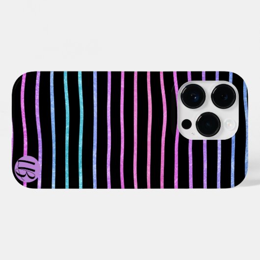 Coques Case-Mate iPhone Bac téléphonique personnalisé avec bandes d'huile  (Verso (horizontal))